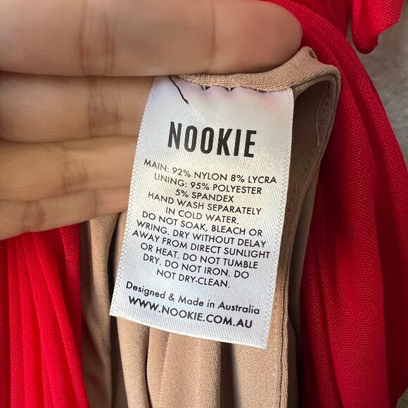 NWT NEW Nookie Red Dita Mesh Gown Size M - Picture 8 of 8